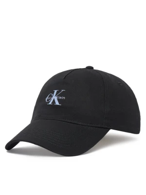 Czapka z daszkiem Calvin Klein Monologo Printed Baseball Cap LV04K5027G Czarny