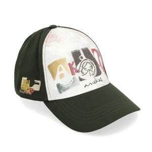 Czapka z daszkiem damska Anekke, wykonana z materiału tekstylnego z regulowanym zapięciem z tyłu, czarne, 42471-011