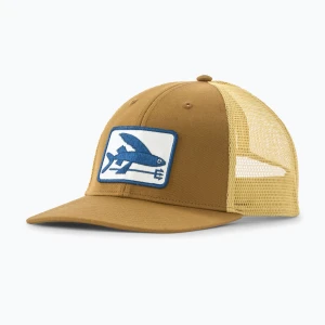 Czapka z daszkiem damska Patagonia Flying Fish LoPro Trucker flying fish fork/bobcat brown