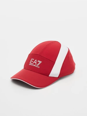 Czapka z daszkiem EA7 Emporio Armani ciemnoczerwony