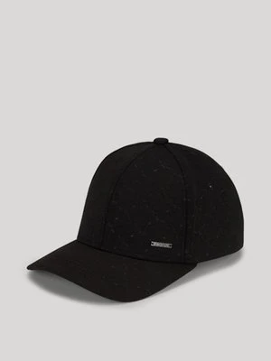 Czapka z daszkiem Fargo w kolorze czarnym ze wzorem w chabry Joop