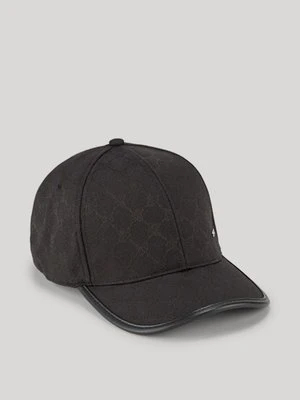 Czapka z daszkiem Favio w kolorze czarnym ze wzorem w chabry Joop