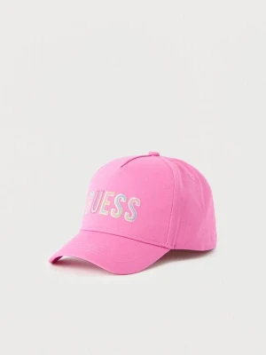 Czapka z daszkiem Guess fioletowy