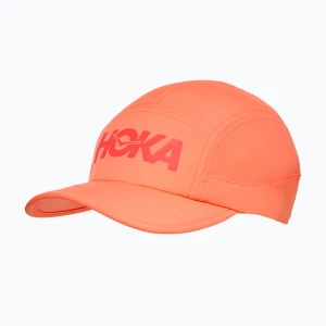 Czapka z daszkiem HOKA Run neon cantaloupe