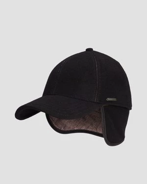 Czapka Z Daszkiem I Klapami Bocznymi Męska Stetson Baseball Cap Wool Cashmere Ef Czarna