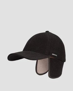 Czapka Z Daszkiem I Klapami Bocznymi Męska Stetson Baseball Cap Wool Cashmere Ef Czarna