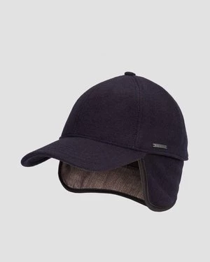 Czapka Z Daszkiem I Klapami Bocznymi Męska Stetson Baseball Cap Wool Cashmere Ef Granatowa