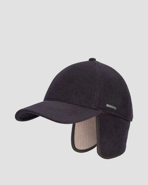 Czapka Z Daszkiem I Klapami Bocznymi Męska Stetson Baseball Cap Wool Cashmere Ef Granatowa