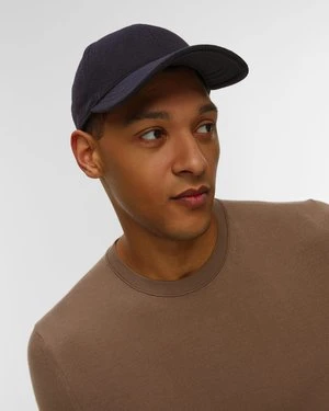 Czapka Z Daszkiem I Klapami Bocznymi Męska Stetson Baseball Cap Wool Cashmere Ef Granatowa