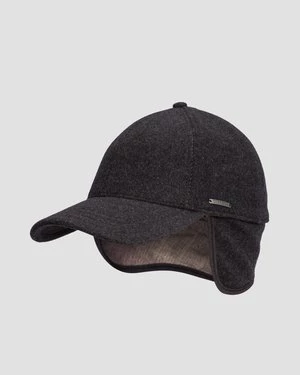 Czapka Z Daszkiem I Klapami Bocznymi Męska Stetson Baseball Cap Wool Cashmere Ef Szara