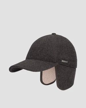 Czapka Z Daszkiem I Klapami Bocznymi Męska Stetson Baseball Cap Wool Cashmere Ef Szara
