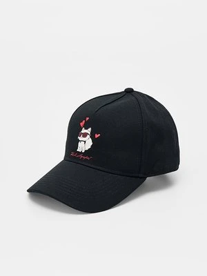 Czapka z daszkiem KARL LAGERFELD czarny