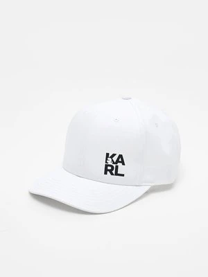 Czapka z daszkiem KARL LAGERFELD biały