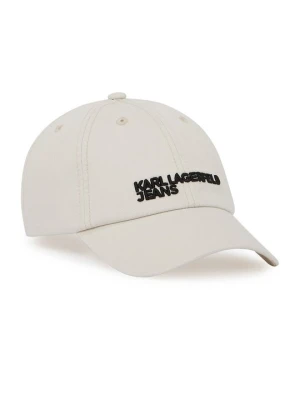 Czapka z daszkiem KARL LAGERFELD mleczny