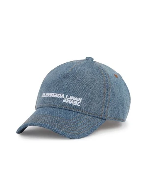 Czapka z daszkiem KARL LAGERFELD niebieski denim