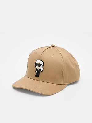 Czapka z daszkiem KARL LAGERFELD piaskowy