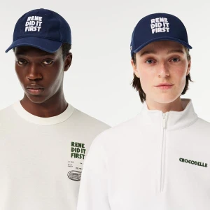 Czapka z daszkiem Lacoste 3D z haftowanej piki bawełnianej
