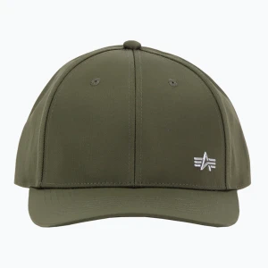 Czapka z daszkiem męska Alpha Industries Metal Label dark olive