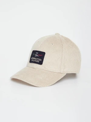 Czapka z daszkiem męska sztruksowa AERONAUTICA MILITARE