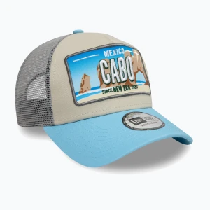 Czapka z daszkiem New Era Licence Plate Los Angeles Trucker light beige