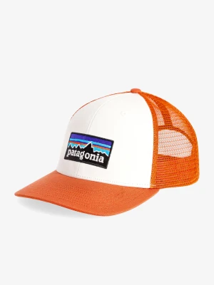 Czapka z daszkiem Patagonia P-6 Logo Trucker Hat - white/redtail rust