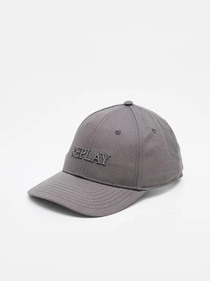 Czapka z daszkiem Replay szary