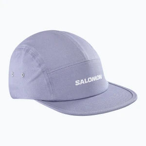 Czapka z daszkiem Salomon 5 Panel blue granite Fioletowy