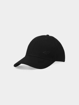 Czapka z daszkiem strapback damska - czarna 4F