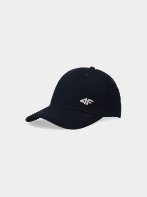 Czapka z daszkiem strapback damska - granatowa 4F