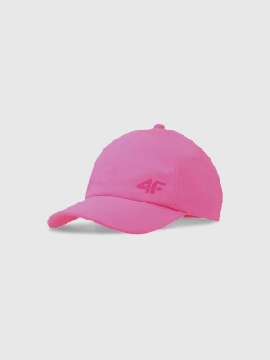 Czapka z daszkiem strapback dziecięca - różowa 4F