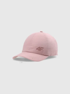 Czapka z daszkiem strapback dziecięca - różowa 4F