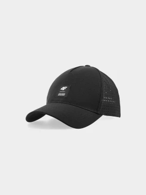 Czapka z daszkiem strapback męska - czarna 4F