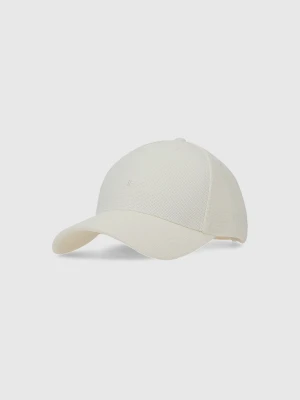 Czapka z daszkiem strapback uniseks - biała 4F