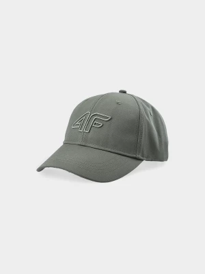 Czapka z daszkiem strapback uniseks - oliwkowy/khaki 4F