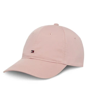 Czapka z daszkiem Tommy Hilfiger Essential Flag Soft Cap AW0AW17131 Różowy