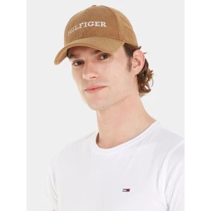 Czapka z daszkiem Tommy Hilfiger Monotype Cordoroy Cap AM0AM11990 Beżowy