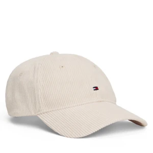 Czapka z daszkiem Tommy Hilfiger Th Flag 6 Panel Cord Cap AM0AM13583 Écru