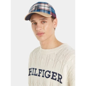 Czapka z daszkiem Tommy Hilfiger Th Monogram Tartan Cap AM0AM11991 Niebieski