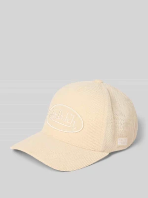 Czapka z daszkiem typu trucker z mieszanka bawełny model 'CASQUETTE' Von Dutch Beżowy