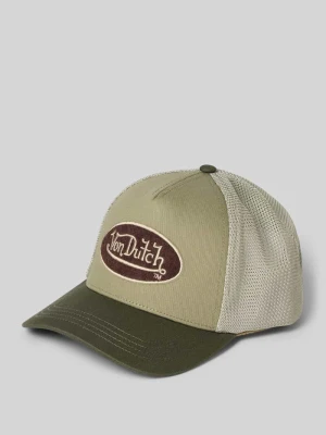 Czapka z daszkiem typu trucker z mieszanka bawełny model 'CASQUETTE' Von Dutch Oliwkowy