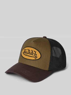 Czapka z daszkiem typu trucker z mieszanka bawełny model 'CASQUETTE' Von Dutch Oliwkowy