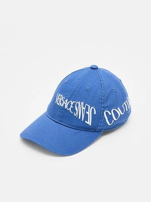 Czapka z daszkiem Versace Jeans Couture niebieski denim