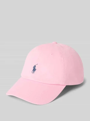 Czapka z daszkiem z czystej Bawełna Polo Ralph Lauren Jasnoróżowy