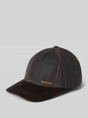 Czapka z daszkiem z czystej bawełny Barbour Oliwkowy