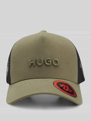 Czapka z daszkiem z czystej bawełny model 'MARSEL-TRUCKER' Hugo Oliwkowy