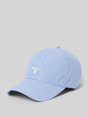 Czapka z daszkiem z czystej bawełny model 'NELSON CHAMBRAY C' Barbour Błękitny
