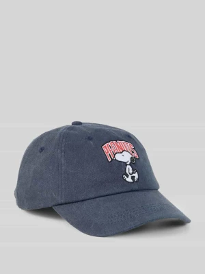 Czapka z daszkiem z czystej bawełny z nadruk peanuts® Tom Tailor Czarny