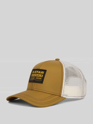 Czapka z daszkiem z detalem z logo G-Star Raw Średniobrązowy