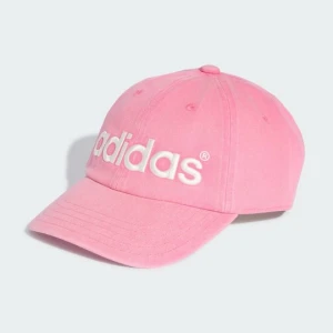 Czapka z daszkiem z diagnoalu z efektem sprania Adidas Pulse Magenta