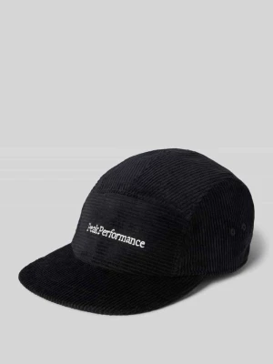 Czapka z daszkiem z imitacji sztruksu z wyhaftowanym logo Peak Performance